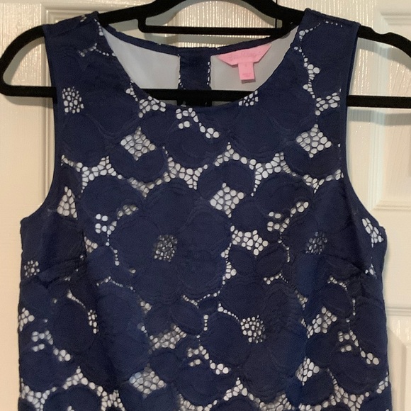 Lilly Pulitzer “Iona” Navy Top SZ S - Picture 4 of 11